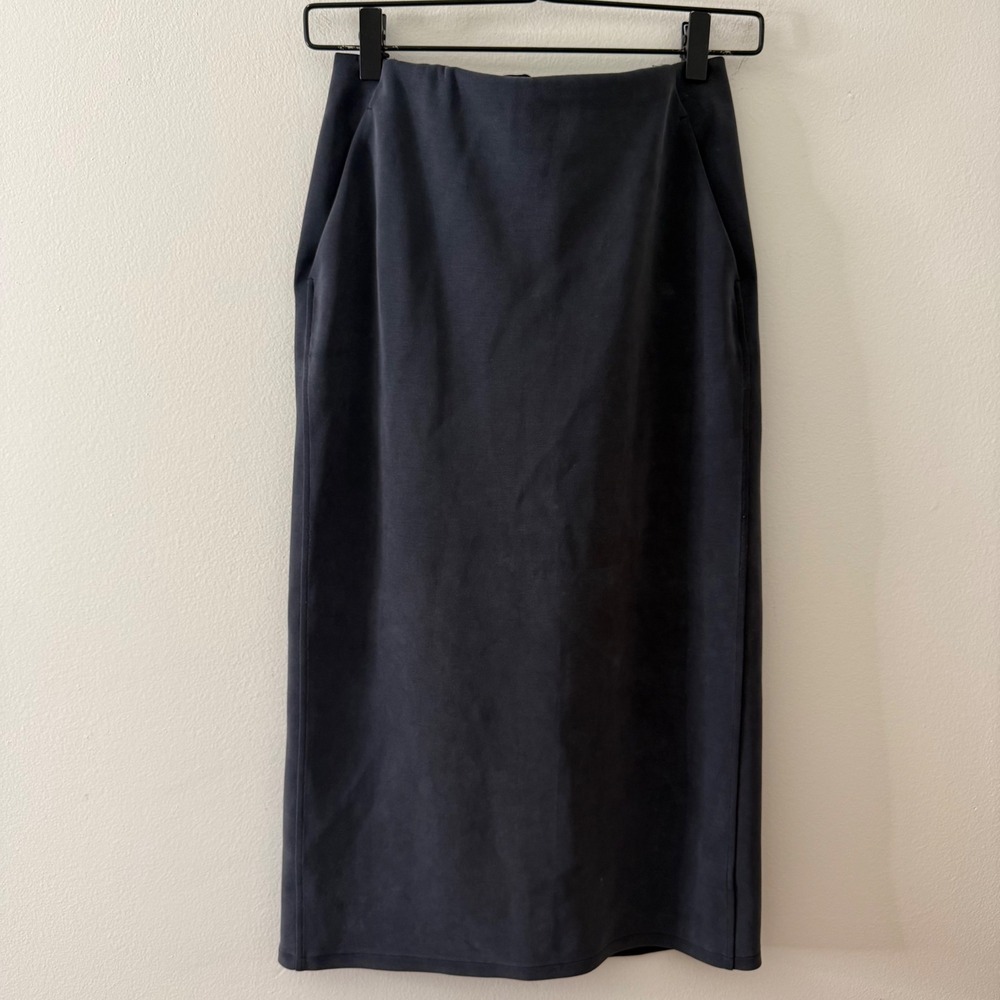 Lululemon Softstreme High-Rise Midi Skirt washed Black  W8AK5S Sz 4